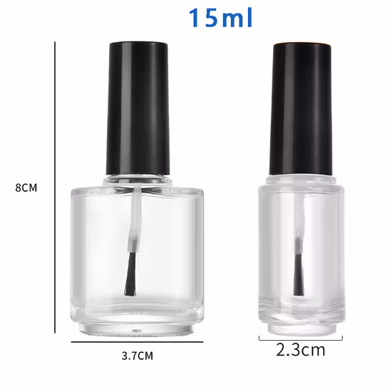 5ml 10ml 15ml Imbottigliamento di smalto per unghie con fondo spesso Separato con pennello Bottiglia di colla per olio per unghie Bottiglia di olio per unghie quadrata con pennello