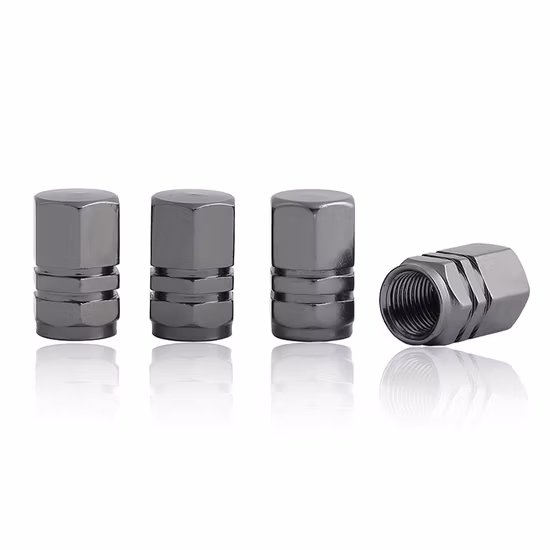 Pezzi di ricambio per ruote con cappuccio parapolvere per auto in alluminio con valvola per pneumatici