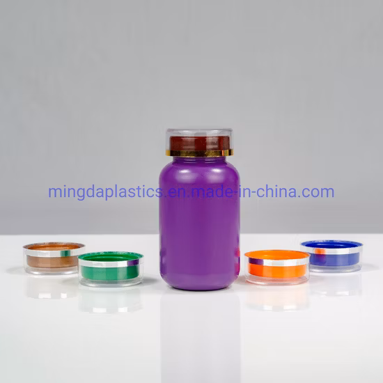 Colore bottiglia da 200 ml per pillola/compresse/capsula/vitamina HDPE rotondo in plastica